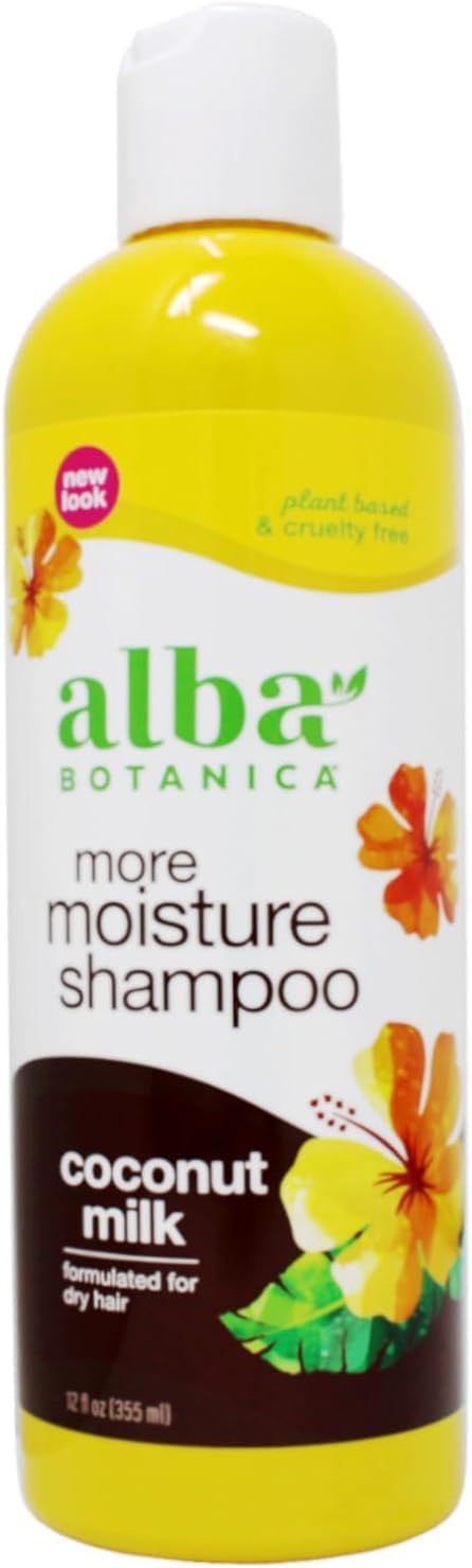 Alba Botanica Hawaiian Shampoo, Coconut Milk 12 oz (Pack of 5)