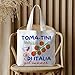 Yomisex Tomato Canvas Tote Bag, Italian Martini Tomato Themed Gifts Tote Bag for Women, Mediterranean Summer Italia Farmers Market Reusable Shopping Grocery Bags