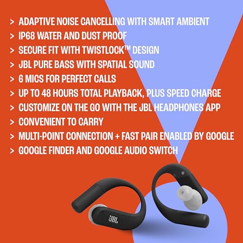 Image of JBL Endurance Peak 4 - True Wireless Noise Cancelling Sport Earbuds, Up to 48Hrs Total Playback, Water & dust Proof (IP68), Secure fit with TwistLock Design, & 6 mics for Perfect Calls (Black /Lime)