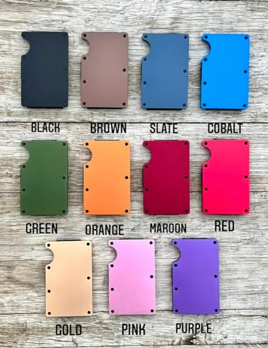 Anodized Metal Minimalist Wallet Orange3