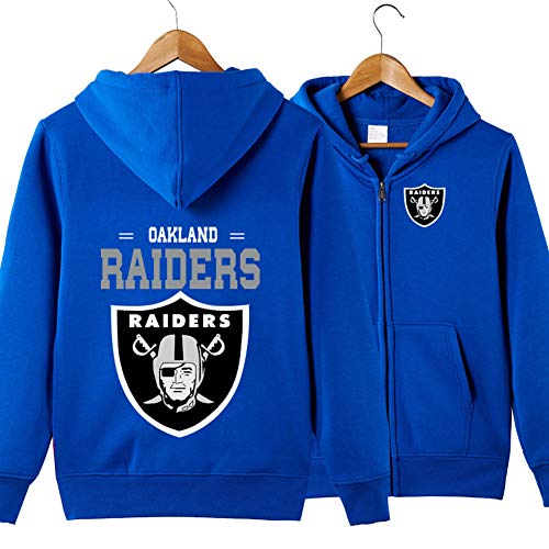 Preisvergleich Produktbild Herren Pullover - Oakland Raiders13# Football Team Uniform Pulloverhoodies, Langarm-Sweatshirt Herbst Sweatshirt Fans Trikots,Blau,XL