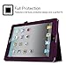 Fintie Folio Leather Case Cover for iPad 2/The New iPad with Built-in Magnet for Sleep/Wake Feature - Purple