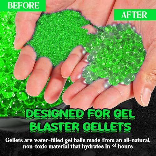Image of The Little Ones Gel Blaster Refill for Adults Age 15+ Years Above [4000 Rounds][Glow in The Dark],Ball Launcher [Pack of 2]