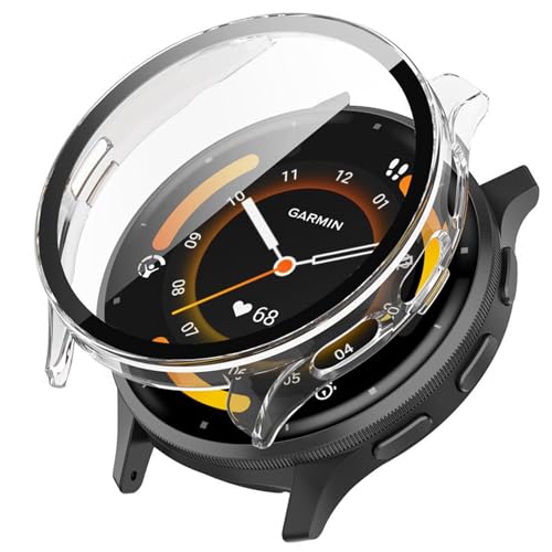 TOORQR For GARMIN Venu 3対応 ケース ガーミンVenu 3 トウォッチケース 強化ガラス 一体型 耐衝撃 PC素材超薄型 傷防止 全面保護 指紋防止 飛散防止 高感度 高透過率 venu 3 用 カバー 45mm(クリア)
