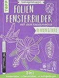  Vorlagenmappe Folien-Fensterbilder mit dem Kreidemarker - Blumen und Tiere. inkl. 5 Fensterfolien zum Bemalen und Ausschneiden und Original ... Kreul. Mit allen Motiven auch als Download.