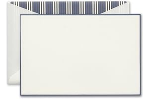Crane & Co. French Blue Bordered Correspondence Card: Elegance in Every Note