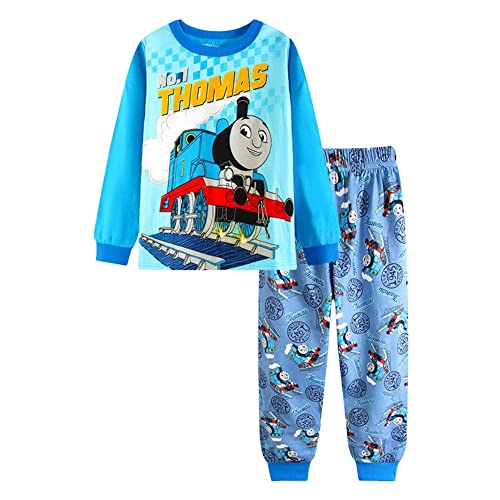 youenyou Toddler Boys Long Sleeve 100% Cotton Thomas Dinosaur Children's Pajamas Sets Pjs Sleepwear Infant Kids(666,4T)