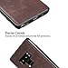 SALAWAT Compatible with Galaxy Note 9 Case Slim PU Leather Vintage Shockproof Phone Cover Lightweight Premium Soft TPU Bumper Hard PC Hybrid Protective Case for Galaxy Note 9 (Dark Brown)