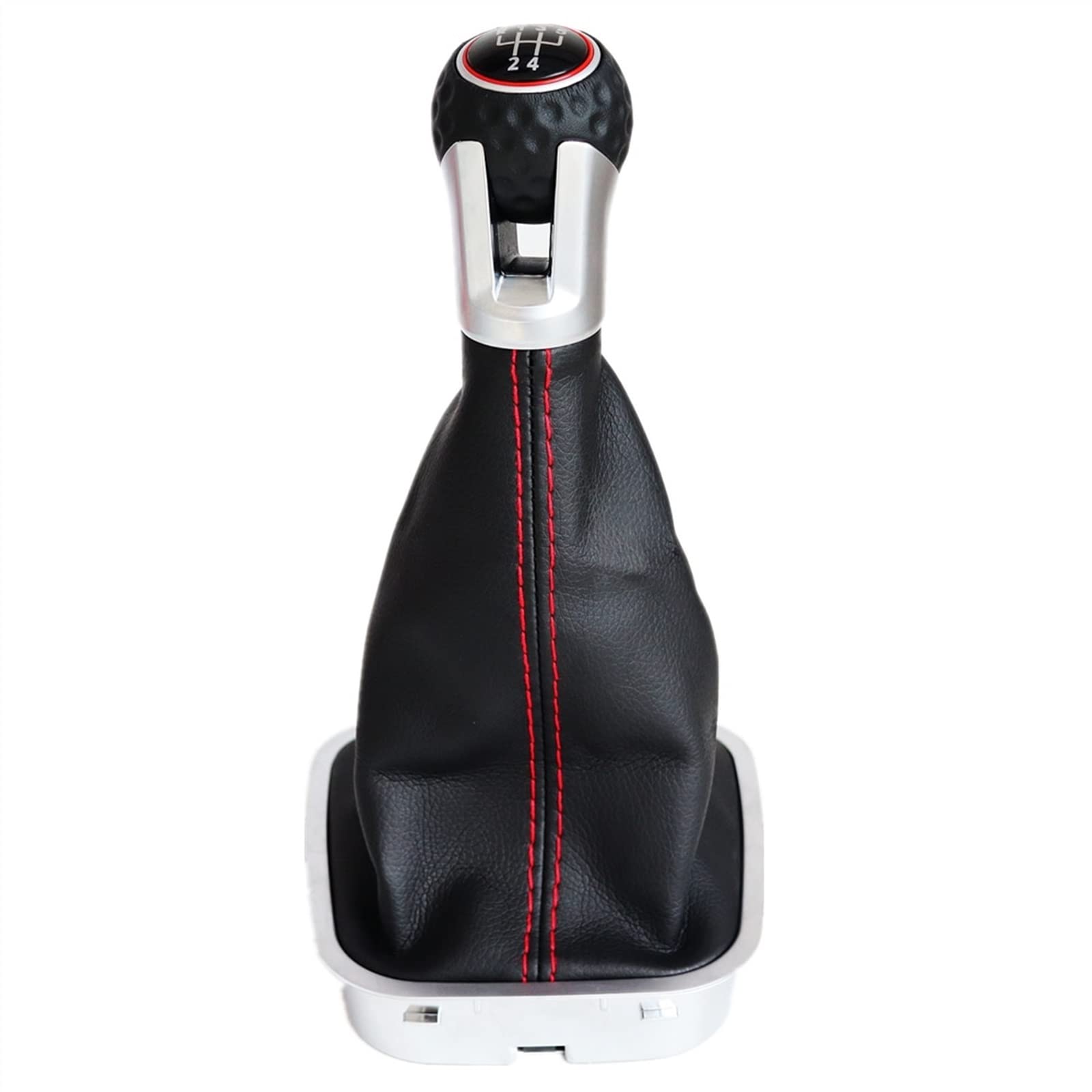 Manopola Cambio per Polo 6R 6C per Berlina per Hatchback 2011 2012 2013 2014 2015 2016 2017 Auto 5 Marce Leva Cambio Pomello Cambio con Stivale in Pelle Pomello Leva Cambio (Colore : Gear Shift knob