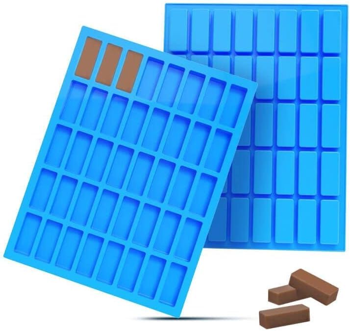 HUSAINI MART |1pc 40 Cavity Rectangle Silicone Candy Molds, Medium Narrow Caramel Candy Molds, Protein Bars, Ice Cube Tray for Chocolate Truffles, Ganache, Jelly, Pudding, Soap Mould (Multicoloured) (B0CXHM4XJW) Amazon Price History, Amazon Price Tracker
