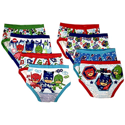 PJ Masks Boys Kids Underwear - 8-Pack Toddler/Little Kid/Big Kid Size Briefs Catboy Owlette Gekko