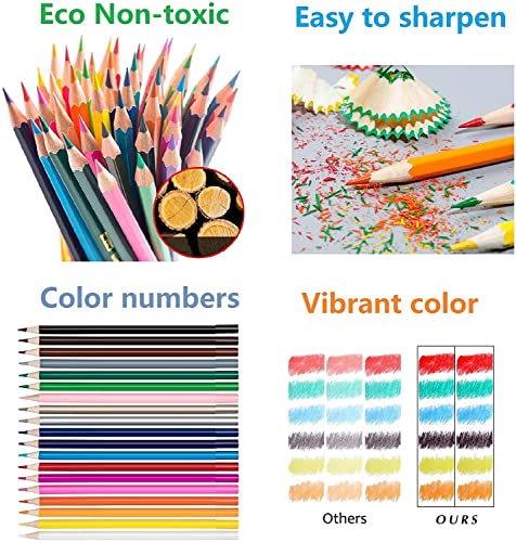 Image of Corslet 83 Pcs Sketch and Color Pencils Set With Zipper Carry Case | Oil-Based Professional Pencil Set for Kids & Adult | Art Sketching Kit with Graphite Charcoal Drawing Pencil Set for Artist