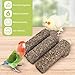 PINVNBY 6 PCS Parakeet Treats Natural Minerals Parrot Treat Sticks Calcium Cockatiel Snacks Hanging Bird Chewing Toy for Budgies Conurus Lovebirds Finches