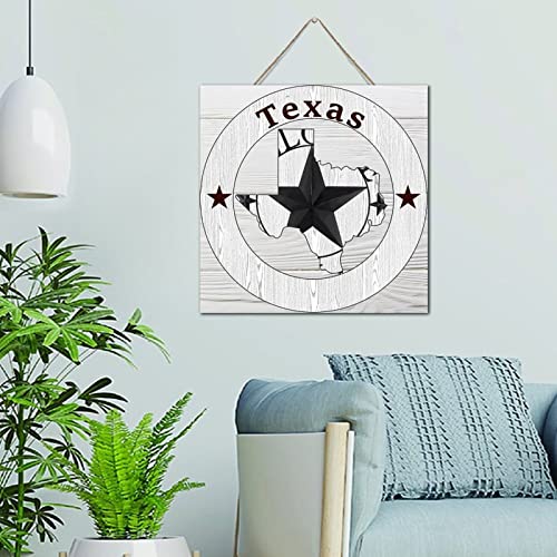 Décoration murale bois de haute qualité peinture artisanale Texas étoile solitaire 30cm