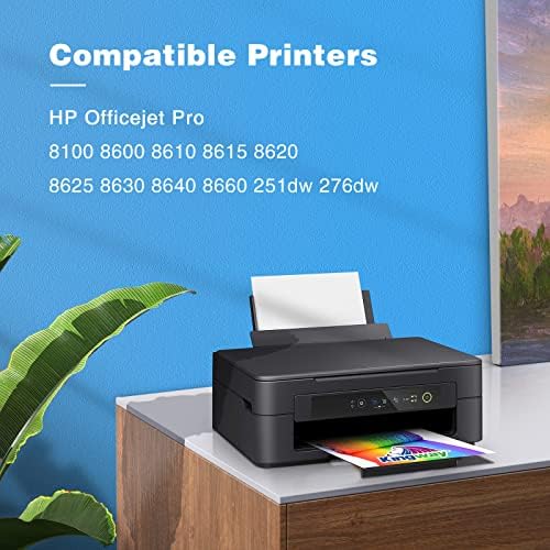 KINGWAY 950XL 951XL Ink Cartridges for HP 950 951 950XL 951XL Ink Black Cyan Magenta Yellow Compatible with HP OfficeJet Pro 8600 8620 8610 8100 8615 276dw 251dw 8630 8616 8625 8640 8660