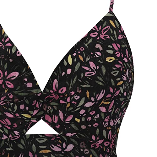 Zaful Women's Spaghetti Strap Floral Summer Hollow Twist Front Maxi Dresses Sexy Cutout V Neck Backless Vacation Dress #TOP4