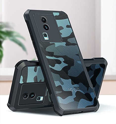 Image of Kapa Beetle Camouflage for Vivo iQOO Neo 7 / Neo 7 PRO (5G) Back Case| [Military Grade Protection] Shock Proof Slim Hybrid Bumper Cover (Black)