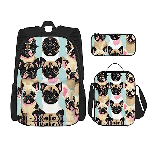 Sac à livres léger poisson rouge OdDdot cartable école enfant voyage avec trousse
