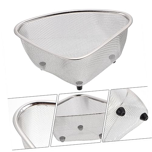Colador triangular de acero inoxidable para fregadero miniatura 6