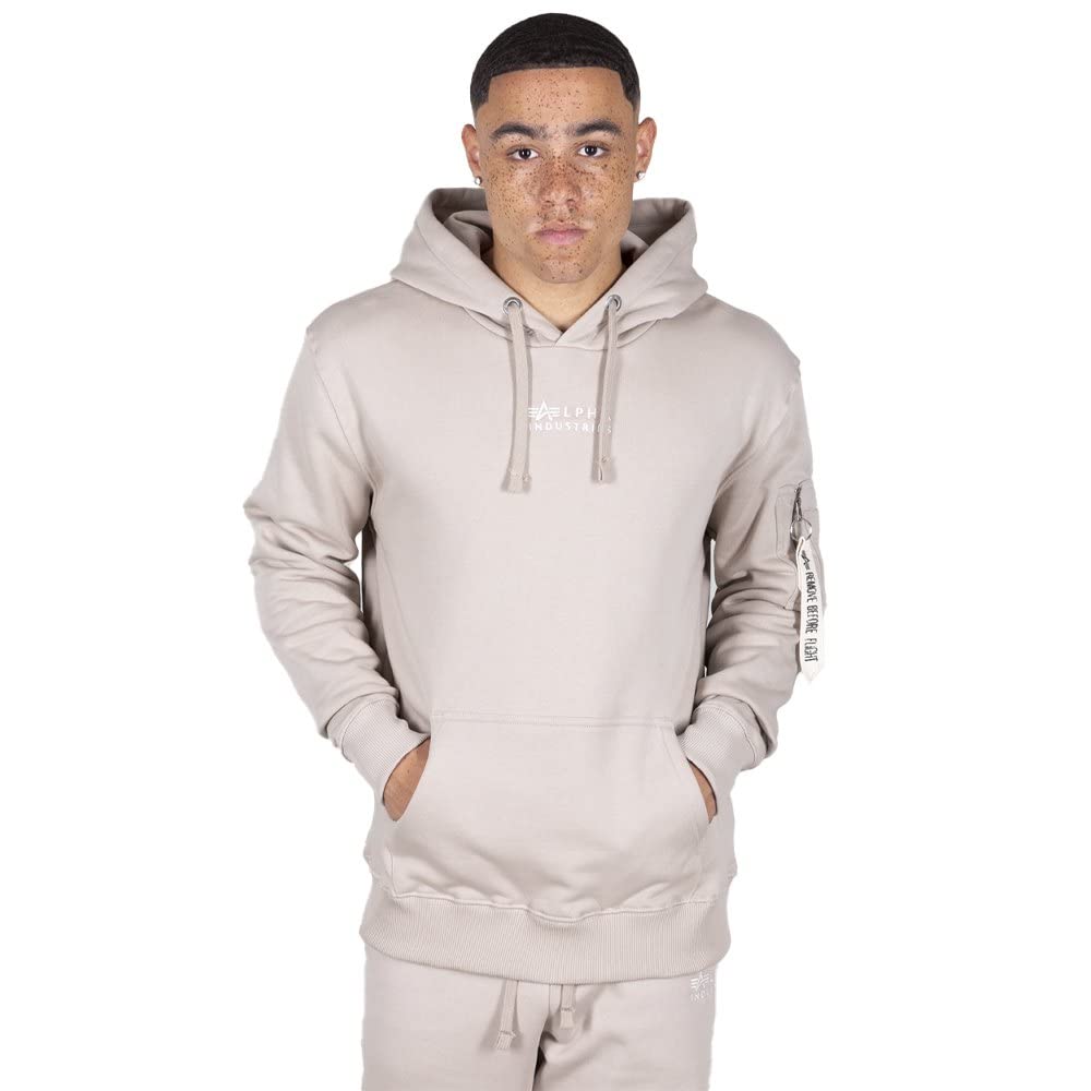 Alpha Industries Organics EMB Hoody Męska bluza z kapturem Organic Beige