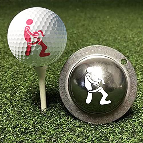 TOROFO Stainless Steel Golf Ball Marker Painting Mould Golf Ball Mould, Golf Ball Marker Stencil Metal, Tin Cup Golf Ball Marker Stencil Custom, Personalized Golf Ball Markers for Men Or Women (B)