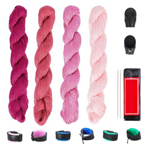 Set multi-pack Sashiko con 4 colores y 25 agujas miniatura 1
