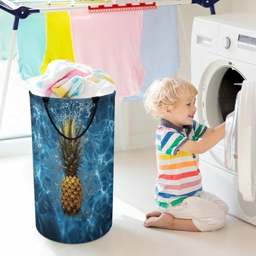 Panier à linge imperméable avec poignées, grand bac de rangement étanche