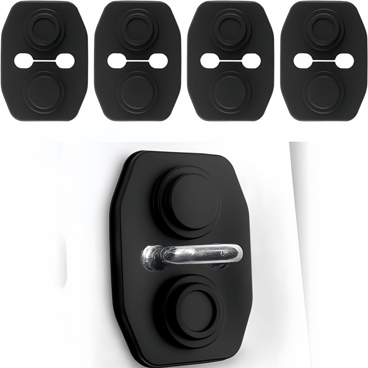 4Pcs Car Door Lock Protective Cover for VW Touran (I) Typ 1T/GP2 BJ 2010-2015, Latch Protector Cap Silicone Car Door Latch Covers Lock Accessories