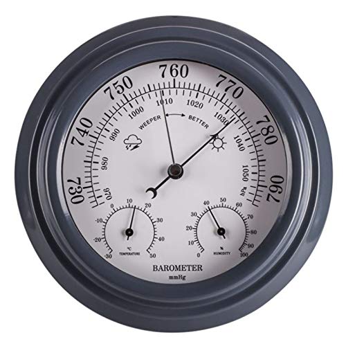 3 in 1 Wetterstation Barometer Hygrometer Thermometer 20Cm Großes Zifferblatt Atmosphärendruckmesser Wettervorhersage Für Büros Gartenmuseen