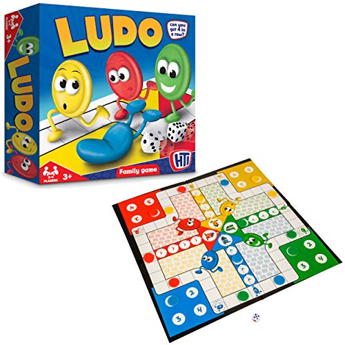 HTI 1372492 Toys Traditional Games Ludo Family Board Game Set, Multicolor, 35.5 x 35.5 x 5 cm