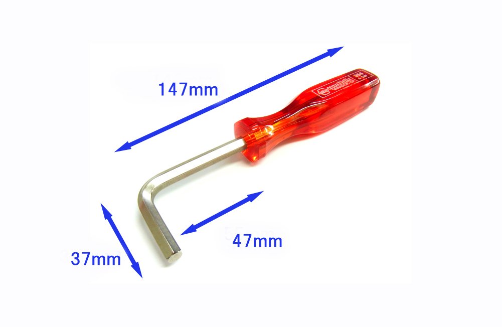 Amazon | ドイツ製 柄付き L型 六角レンチ 354 (6mm 赤) | 六角