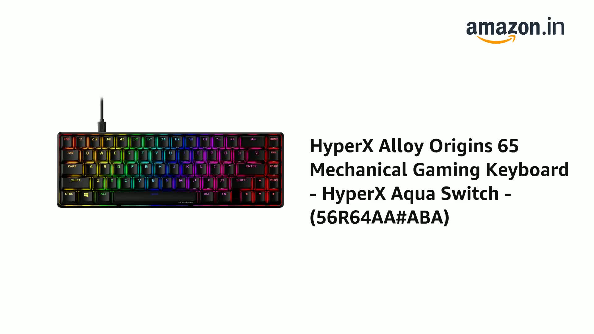 Amazon.in: Buy HyperX Alloy Origins 65 Mechanical Gaming Keyboard