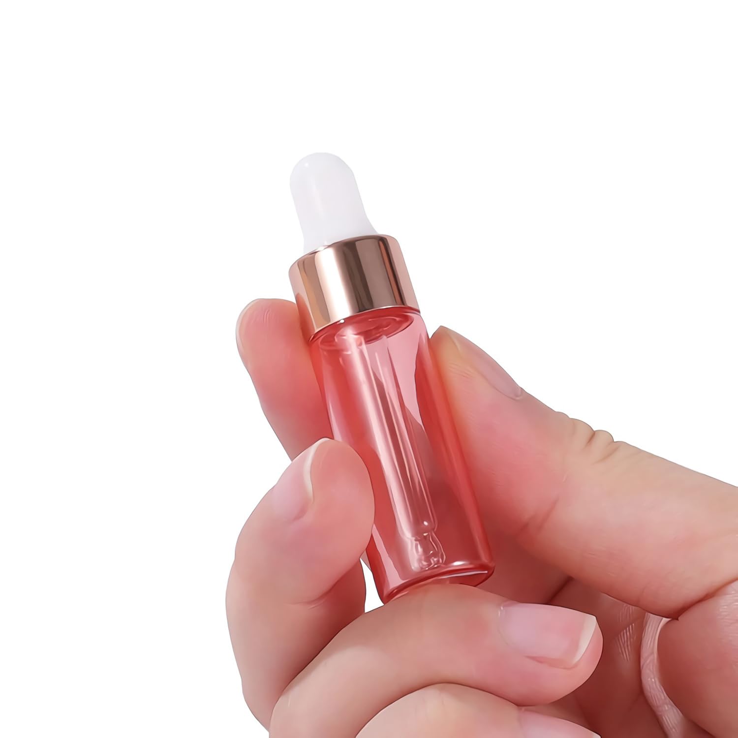 100 Stück 2ml Pink glas Pipettenflasche, Leere Kleine Pink Glasflasche mit Pipette, Stichprobe Glaspipette Tropfflasche für Aromatherapie ätherische Öle