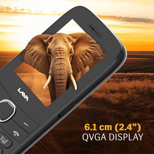 Image of Lava A7 Torch Dual Sim Keypad Mobile Phone (with Instant Slide Torch)| 2.4 inch Big Display | Powerful Battery Backup | Vibration Alert | Camera | Wireless FM & Bluetooth | Black