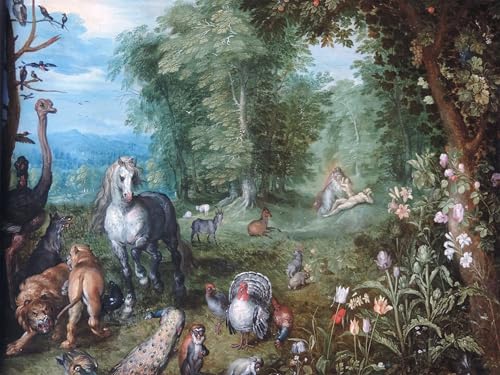 Tableau Paradis avec la Création d'Eve Jan Brueghel Toile 60x90cm