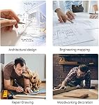 Protracteur en acier inoxydable 0-180° 140mm Règle, règle d'angle universelle pour la peinture & Dessin