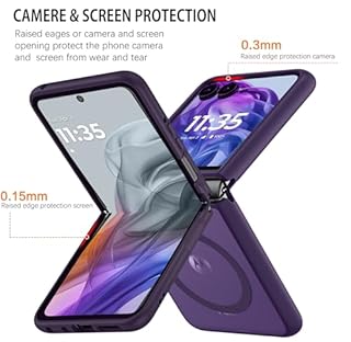 DUEDUE for Motorola Razr Plus 2025/2024 Case, Moto Razr 50 Ultra 5G Case Magnetic, Protective Cover Shockproof Phone Case for Motorola Razr+ Plus 2025/2024/Moto Razr 50 Ultra 5G 6.9", Purple