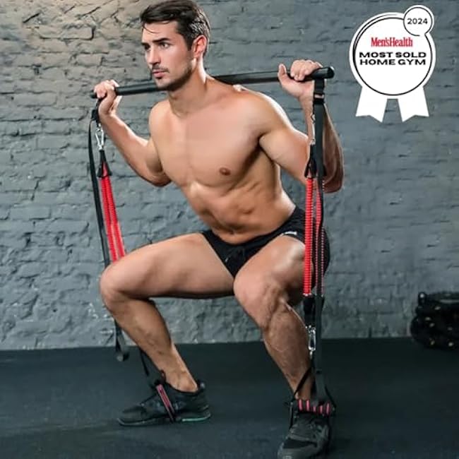 Redge Fit? Complete Portable Full Body Home Gym Park Workout Set I Best Gift for Christmas I Resistance Bands for Beginners to Elite Athletes I Train Insane (with Free app)