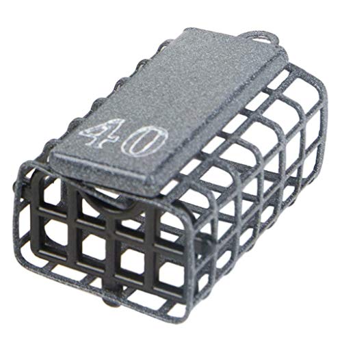 Free2Buy 10Pcs Lead Sinker Carp Feeder Basket Cage Fish Holder Bait Spring Fishing Сrucian Bream - Tackle Trap Accessory – Fishing Tool - Metal 40Gr/1.4Oz #TOP2