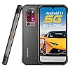 5G Rugged Smartphone, 8GB + 256GB, 5G Network,48MP Four Rear Ai Camera Night Vision Camera,6.1" Screen Android 10, 5200mAh Battery Waterproof Cell phone, NFC Wireless Charging IP68 Ulefone Armor 11 5G
