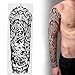 Pegatinas de tatuaje temporal de manga de brazo completo, tatuajes temporales a prueba de agua, pegatinas de tatuaje falso de cuerpo de brazo de manga completa para mujeres y hombres(TQB-221)