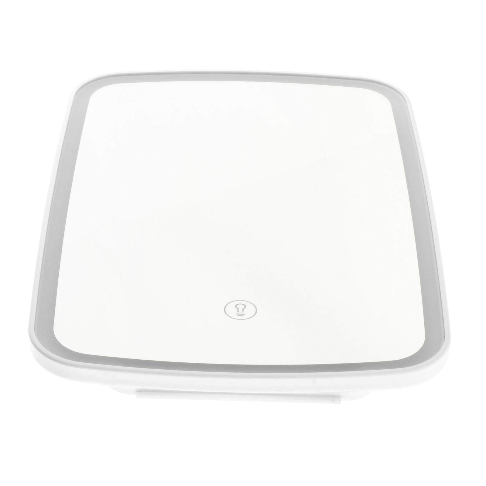 Lot de 4 miroirs de maquillage LED anti-reflets avec chargement USB Rose