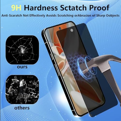 Image of Compatible With Oneplus Nord 5 Tempered Glass Edge to Edge Screen Protector Privacy 9H Hardness Anti-Spy Gaming Pack of 1 - Black
