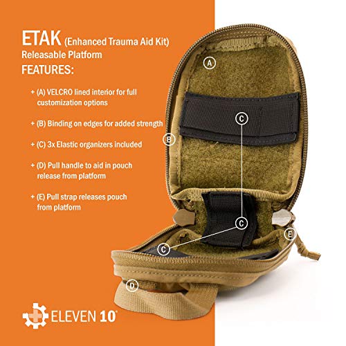Kit d'aide au traumatisme amélioré ETAK Eleven 10 noir MOLLE