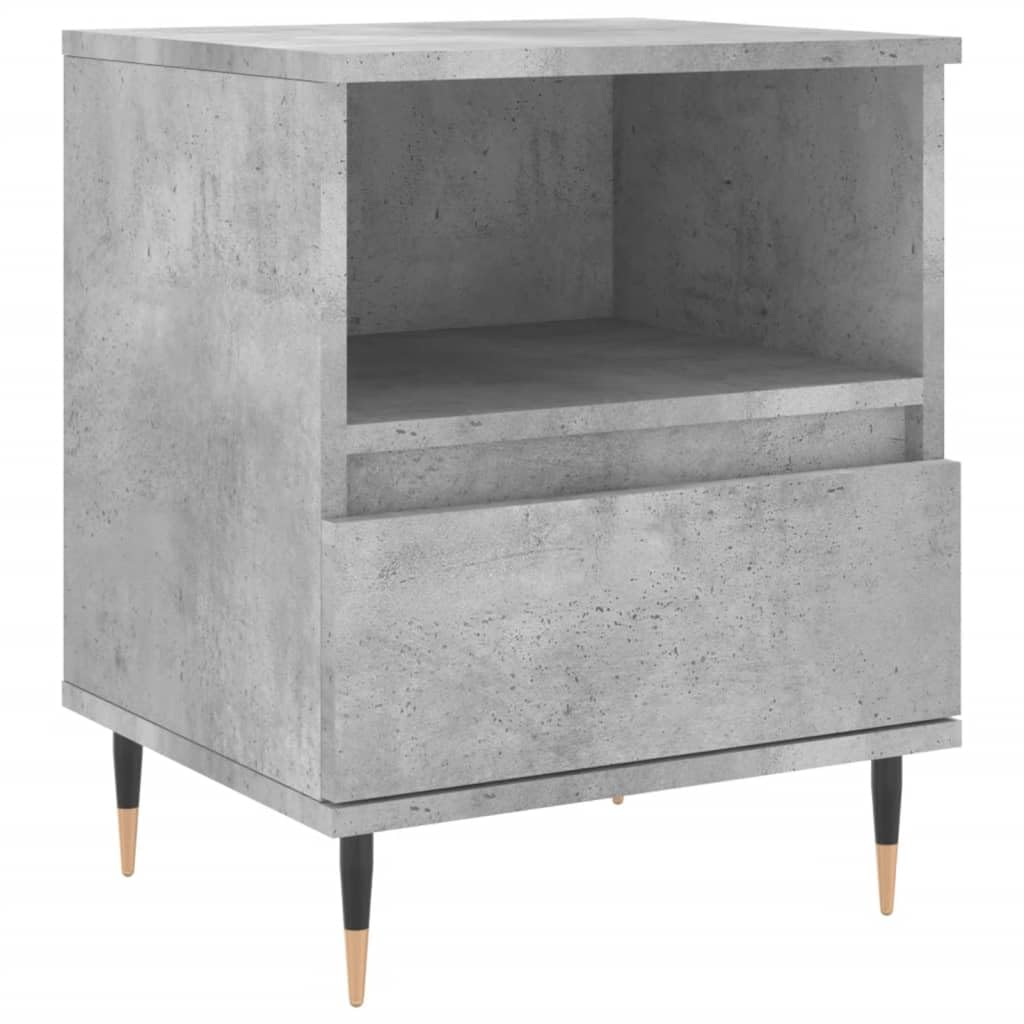 vidaXL Nachtkastje 40x35x70 cm bewerkt hout betongrijs