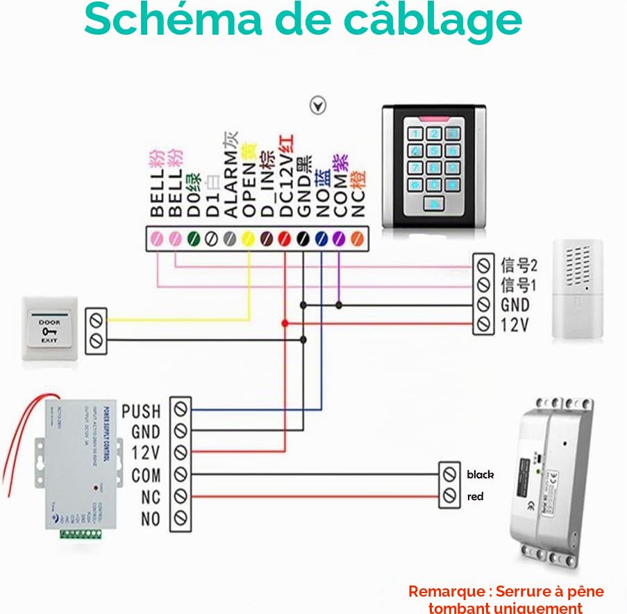 Serrure électrique drop à boulon NC 12V avec retard pour montage en surface - 8