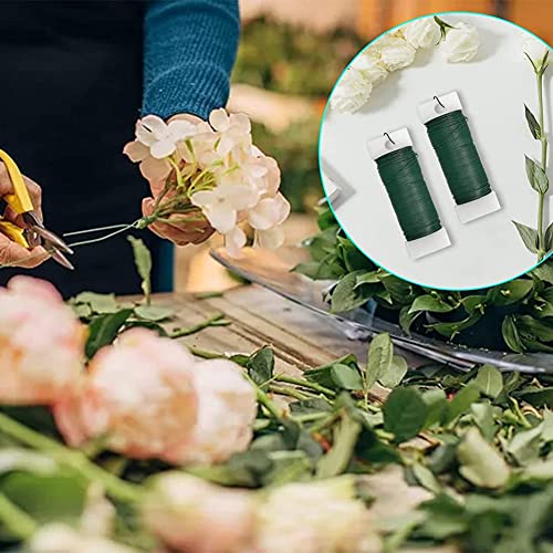 KJKVIVH 4Pack Floral Wire Flexible Paddle Wire Florist Green Wire for Crafts,Wreaths, Tree,Garland and Floral Flower Arrangement - Image 2