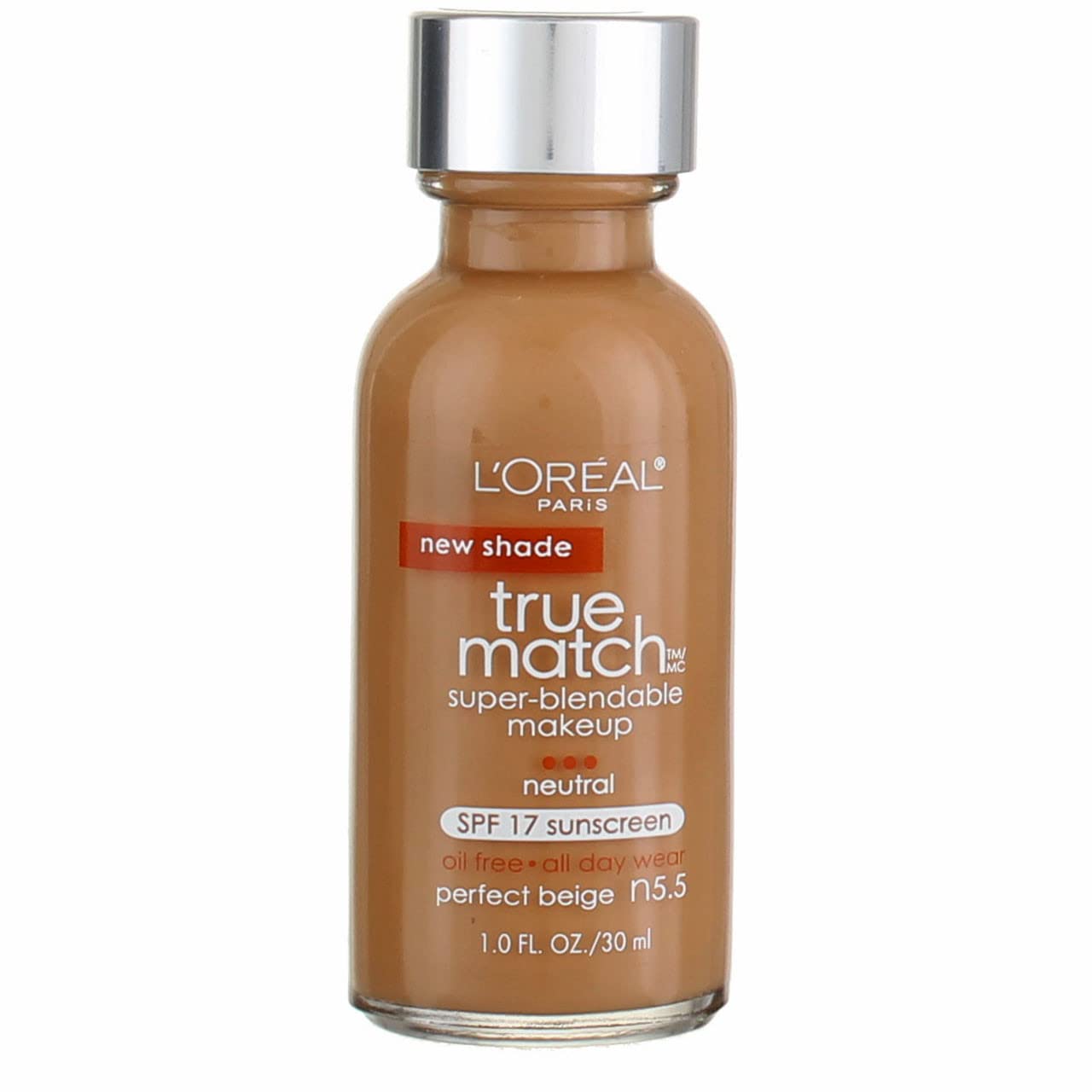 L'Oreal Paris True Match Super-Blendable Makeup, Neutral Perfect Beige [N5.5] 1 oz (Pack of 2)