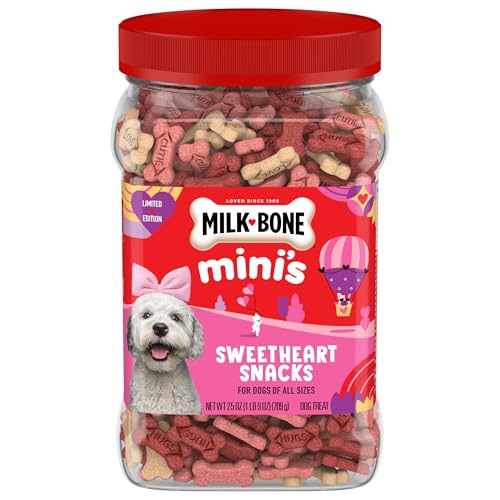 Milk-Bone Limited Edition Valentine's Sweetheart Snacks Mini’s Dog Treats, 25 Ounce (Pack of 1)
