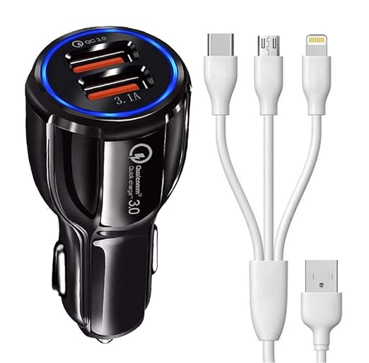 Ldnio C703q 3 In 1 Intelligent Quick Charge 3.0 Car Charger, Car - Foto 14